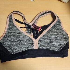 La Senza Heather Gray and Black Sports Bra